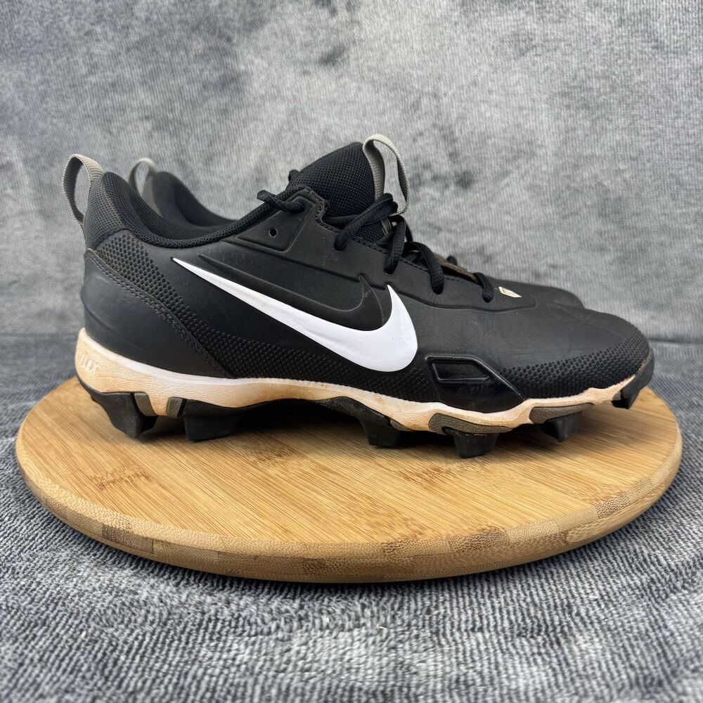 Nike Force Trout Baseball Cleats Shoes Mens 7.5 Black White Fastflex FB9728-001